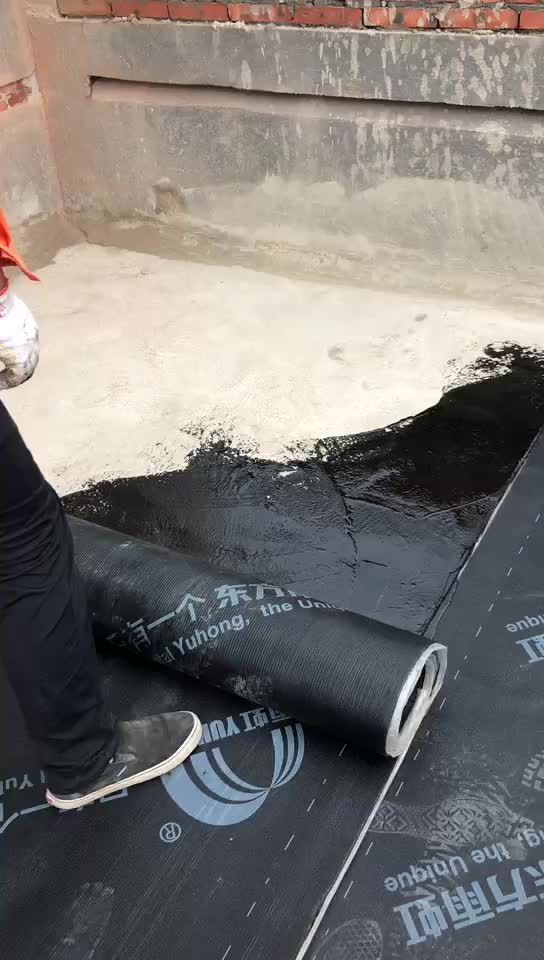 固蓝建筑非固化防水涂料加sbs防水卷材复合施工视频