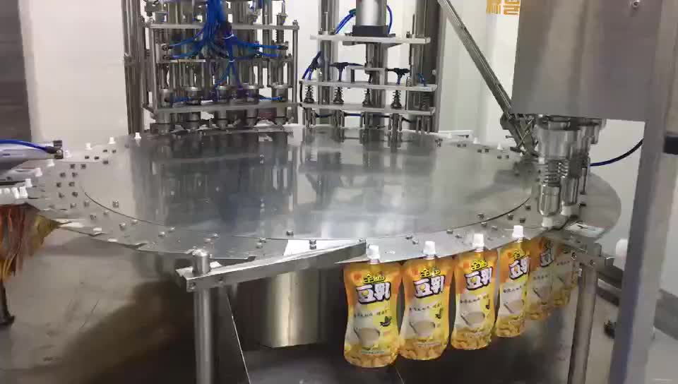 豆乳自立袋灌装旋盖 拧盖机